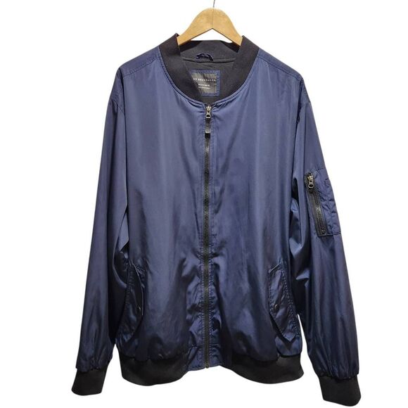 No Boundaries navy blue mens bomber style jacket 2XL lightweight pockets - Picture 1 of 8